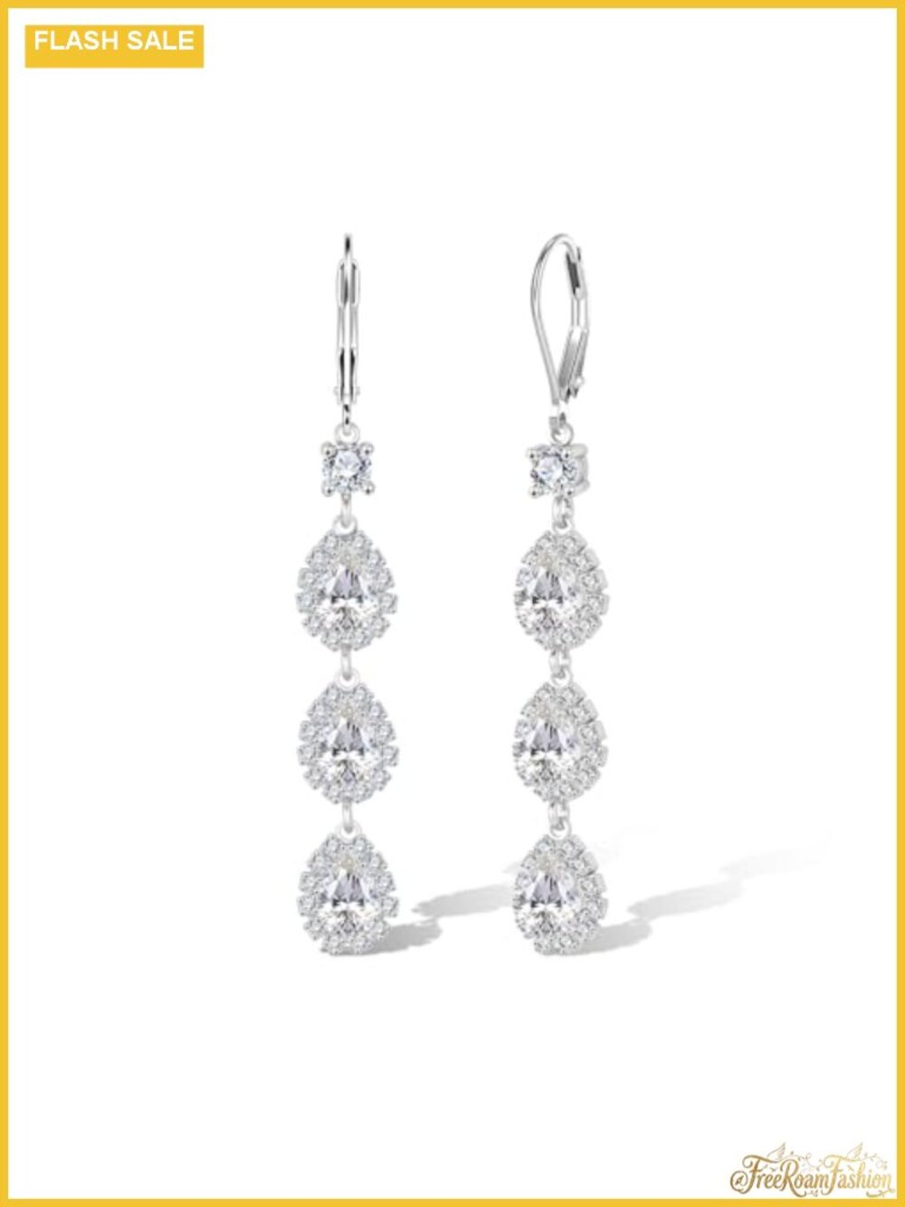 Hypoallergenic 925 Sterling Silver Leverback Long Drop Dangle Earrings